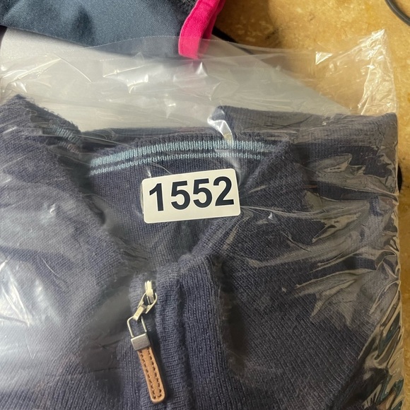 Eddie Bauer Supima Pima Cotton 1/4 Zip Sweater Mens L Tall Navy preppy Lite 1552 - Picture 7 of 7